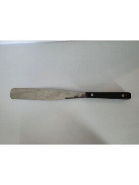 Flint Vanadium Stainless USA Spatula With Black Handle 12" Long Vintage